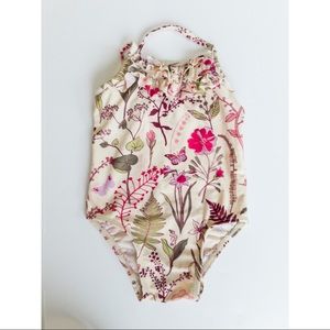 Gap 18-24 months  cream floral Swimsuit